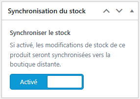 Toggle Synchro Woocommerce